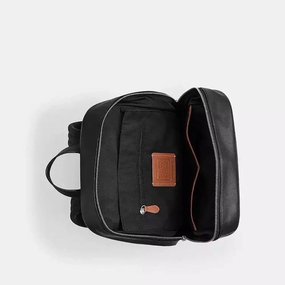 NWT Coach Men’s Aiden Backpack in Signature Canvas Silver/Black Signature CDY12